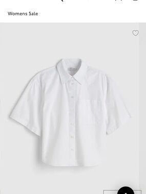 Madewell White Short-Sleeve Button-Front Kids Shirt
